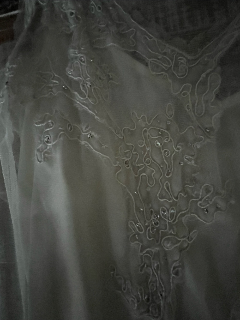 Newport News Ivory Sheer Embroidered Maxi Dress - Picture 5 of 5